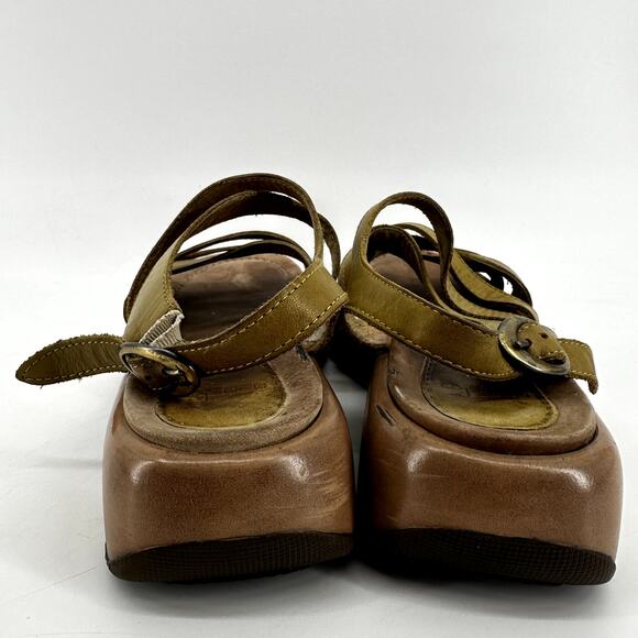 Dansko Lolita Sandal Leather Slingback Strappy Rocker Block Heel Yellow 10 - Picture 5 of 8